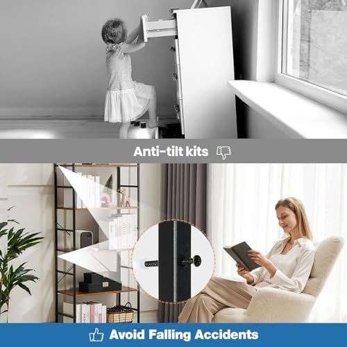 DUMOS 5 Tiers Bookshelf, Classical Modern Book Shelf - Image 7