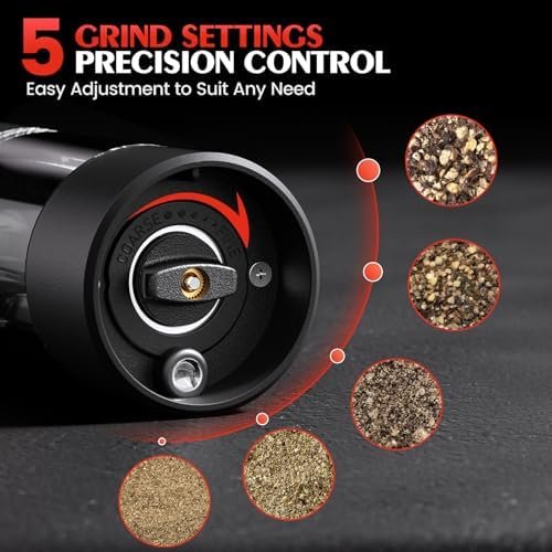 Electric Salt and Pepper Grinder Set Automatic Battery Pepper Mill Shakers - Image 3