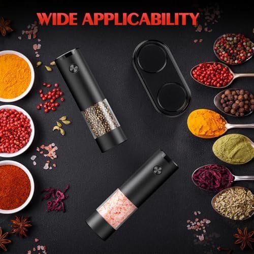 Electric Salt and Pepper Grinder Set Automatic Battery Pepper Mill Shakers - Image 2