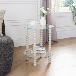 Table d'appoint en verre