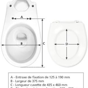 Wirquin 20719017 Abattant wc Néon thermoplastique en forme de U avec charnières plastiques Lock+, blanc  Amazon.fr: Bricolage