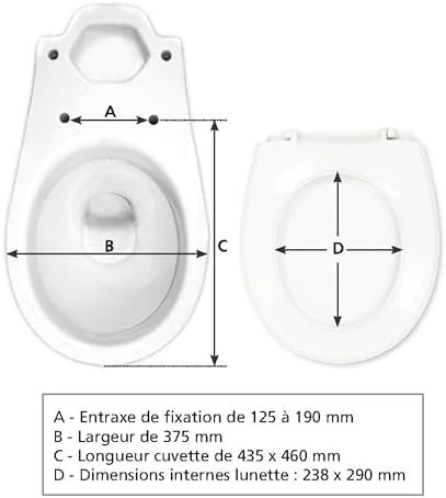 Wirquin 20719017 Abattant wc Néon thermoplastique en forme de U avec charnières plastiques Lock+, blanc Amazon.fr: Bricolage – Image 3