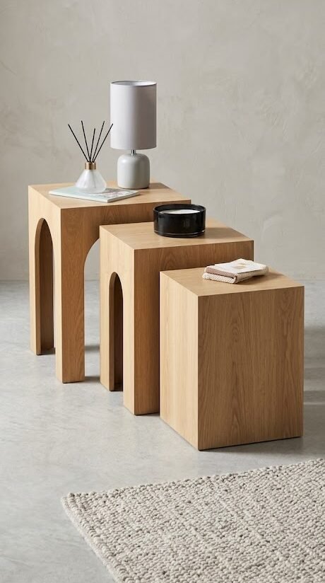 Lot de 3 tables d'appoint Gigognes