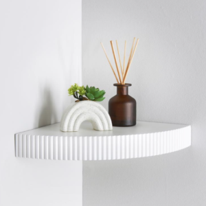 Etagère d'angle blanc