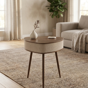Table d'appoint avec charge sans fil