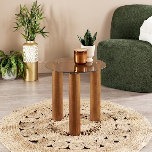 Table d'appoint en verre