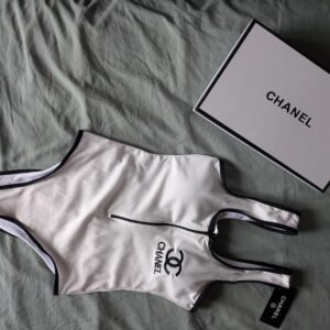 Maillot de bain une pièce Chanel M femme blanc